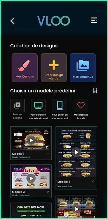 application-contenu-menu-digital