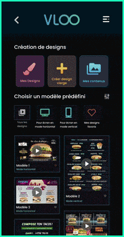 app-digital-signage-design-menu-dynamique-vloo